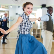 Pair,Dancing,Lindy,Hop,During,Rehearsal