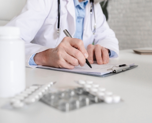 Doctor,,Hands,Or,Writing,With,Script,For,Medical,Prescription,,Diagnosis