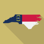 North,Carolina,Flag,map,Flat,Icon,With,Long,Shadow.,Vector,Eps10