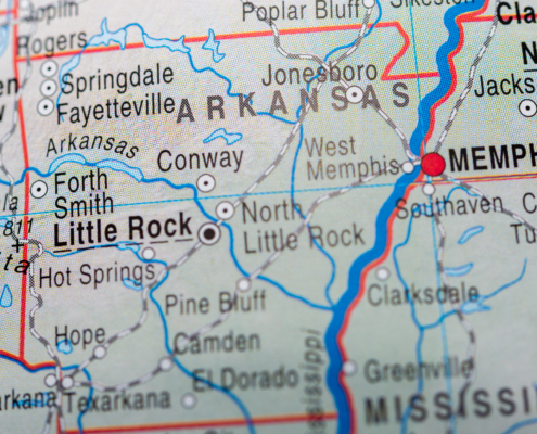 Map,View,Of,Arkansas,State