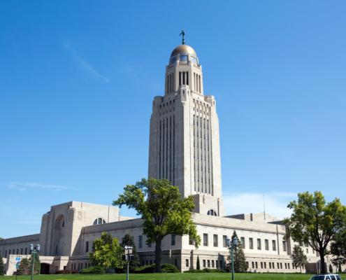 Nebraska,State,Capitol,Building,Is,Located,In,Lincoln,,Nebraska,,Usa.
