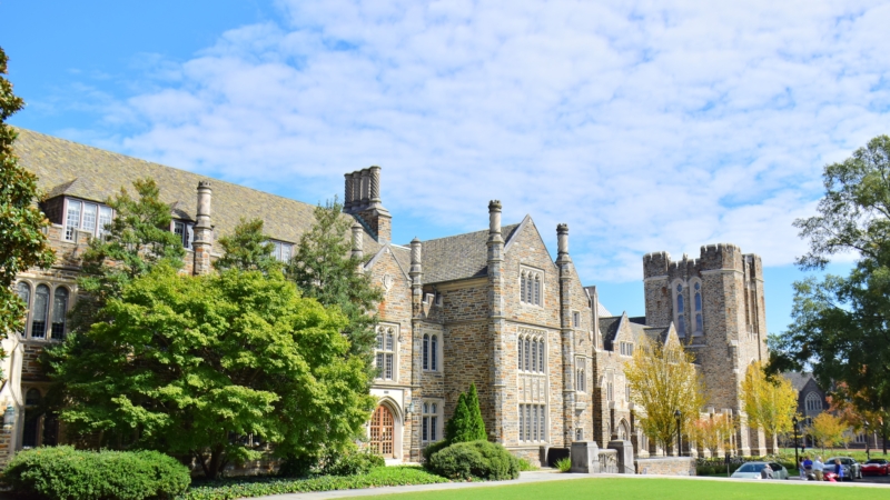 Ancient,Building,In,Duke,University,,North,Carolina,Usa