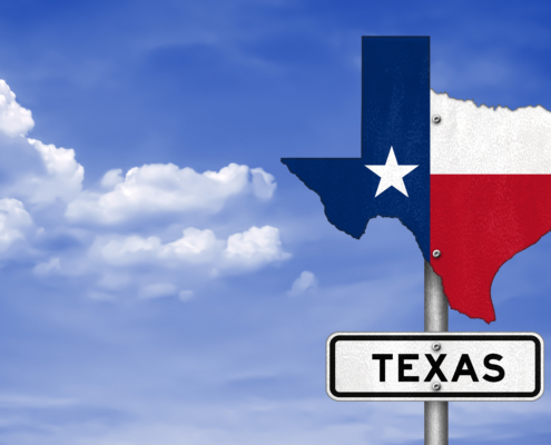 Texas,State,-,Road,Sign,Map