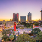 Top,View,Of,Downtown,San,Antonio,In,Texas,Usa