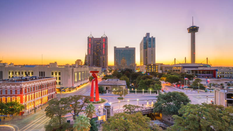 Top,View,Of,Downtown,San,Antonio,In,Texas,Usa