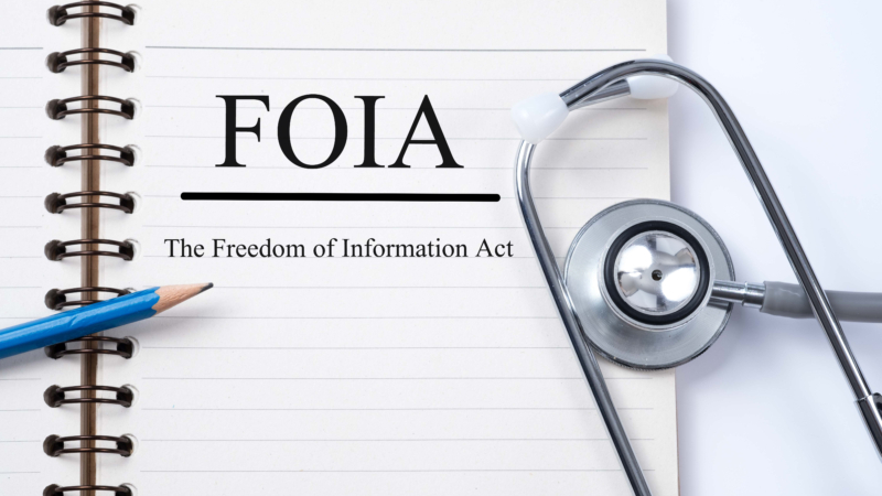 Stethoscope,On,Notebook,And,Pencil,With,Foia,(the,Freedom,Of