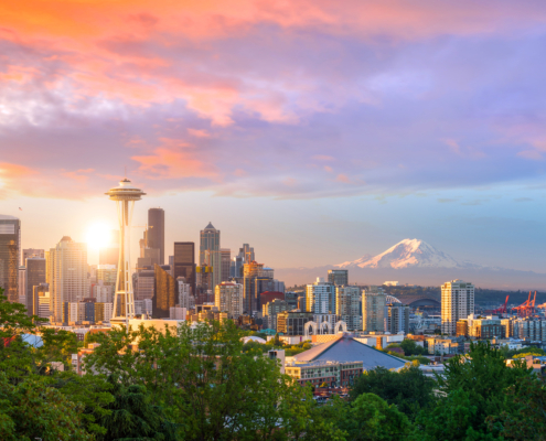 View,Of,Downtown,Seattle,Skyline,In,Seattle,Washington,,Usa