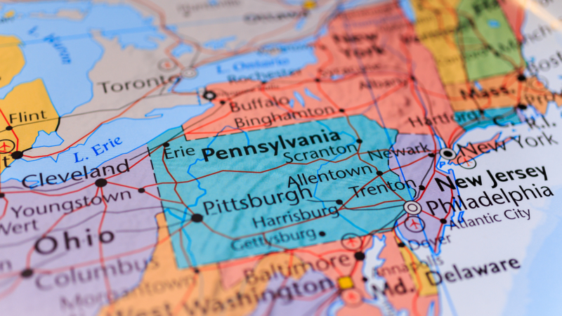 Pennsylvania,On,The,Map