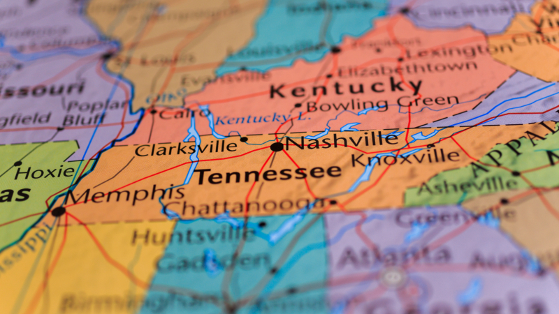 Tennessee,On,The,Map