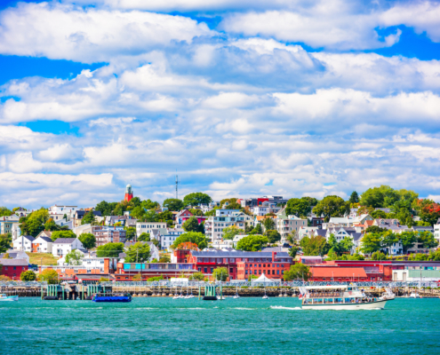 Portland,,Maine,,Usa,Coastal,Townscape.