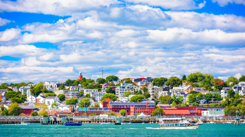 Portland,,Maine,,Usa,Coastal,Townscape.