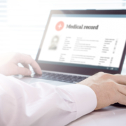 Doctor,Using,Laptop,And,Electronic,Medical,Record,(emr),System.,Digital