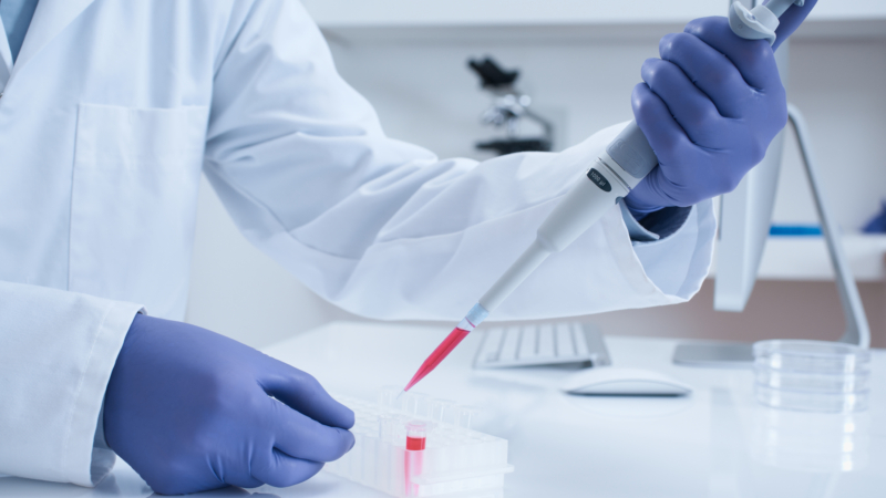 Scientist,Processing,Dna,Sample,In,Laboratory,Selective,Focus